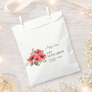 Let Love Grow Poppy Seed Wedding Favor Bag