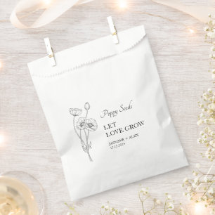 Let Love Grow Poppy Seed Wedding Favor Bag