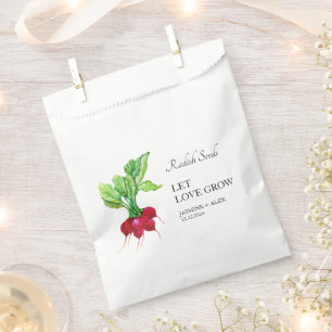 Let Love Grow   Radish Seed Wedding Favor Bag
