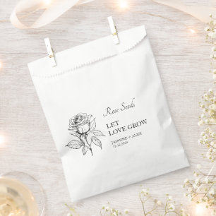Let Love Grow Rose Seed Wedding Favor Bag
