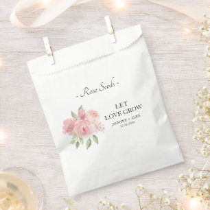 Let Love Grow Rose Seed Wedding Favor Bag