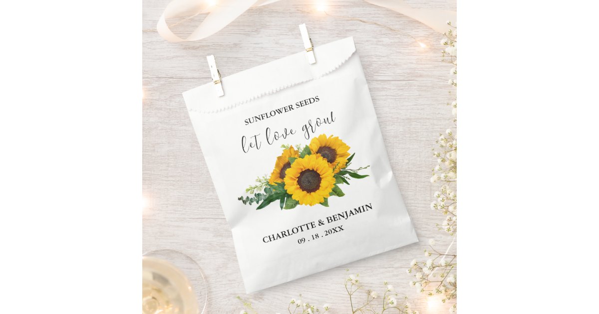 Grow Together Wildflower Seed Packet Wedding Favors - Botanical