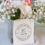 Let Love Grow Script Rubber Stamp<br><div class="desc">Save the date let love grow rubber stamp.</div>