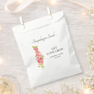 Let Love Grow Snapdragon Seed Wedding Favor Bag