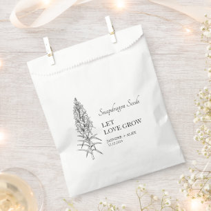 Let Love Grow Snapdragon Seed Wedding Favor Bag