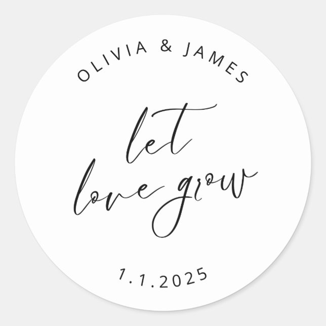 Let Love Grow Stickers (Front)
