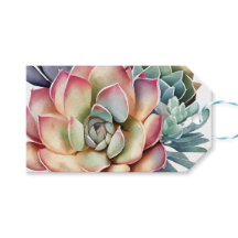 “Let Love Grow” Succulent Wedding Gift Tag
