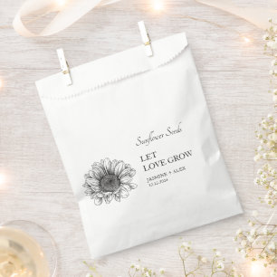 Let Love Grow Sunflower Seed Wedding Favor Bag