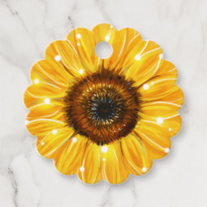 Let Love Grow Sunflower Template Rustic Wedding Favor Tags Zazzle Com