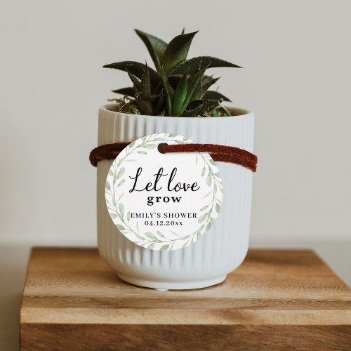 Let Love Grow Tag SHOWER Favor Tags Wedding tag