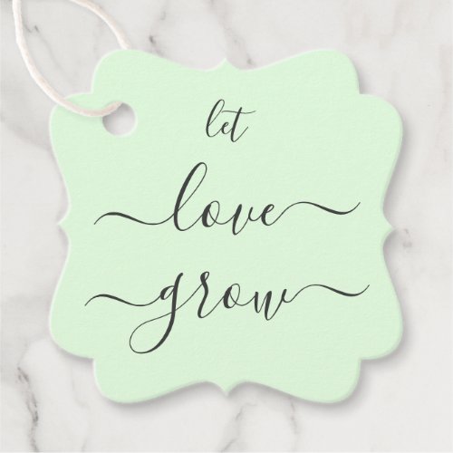 Let Love Grow Wedding Gift Tag Favor Tag