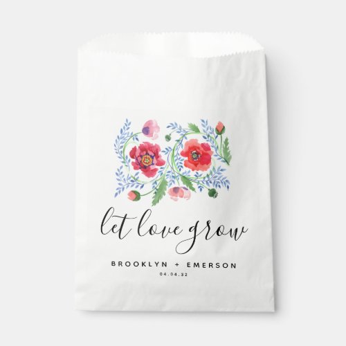 Let Love Grow Wedding Seed Packet  Favor Bag