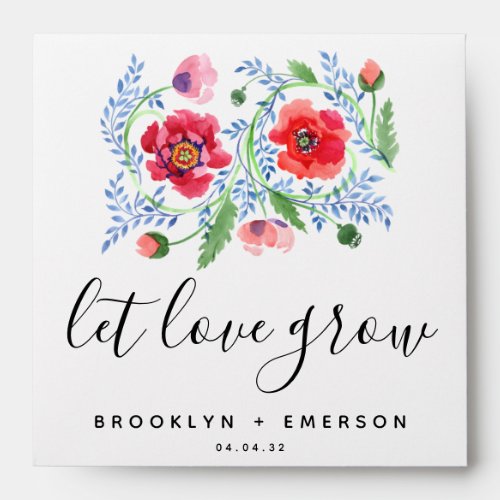 Let Love Grow Wedding Seed Packet Favor Envelope