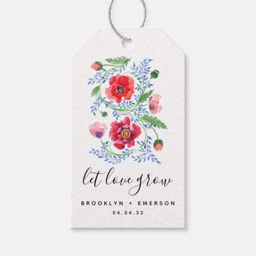 Let Love Grow Wedding Seed Packet Favor Gift Tags