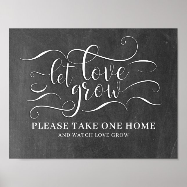 Let Love Grow Wedding Sign (Front)