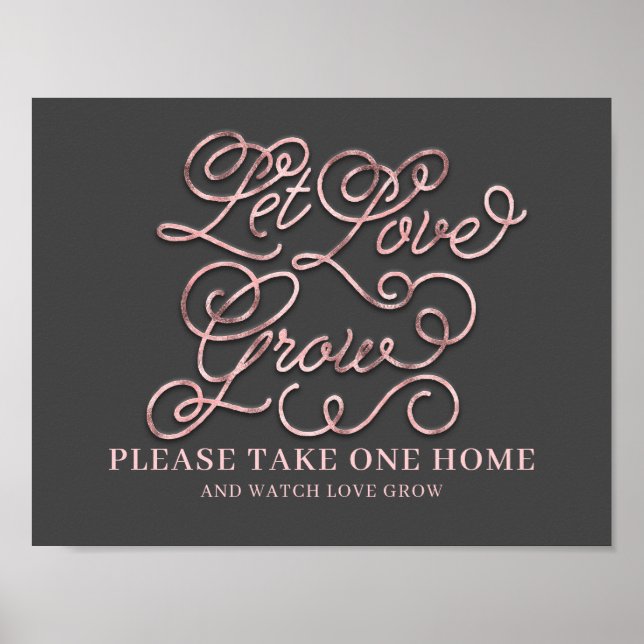 Let Love Grow Wedding Sign (Front)
