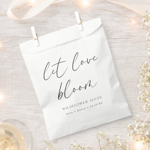 Let Love Grow Wildflower Seeds Packet Wedding Favor Bag