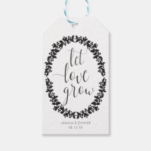 Let Love Grow Wreath Favor Tag