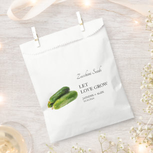 Let Love Grow   Zucchini Seed Wedding Favor Bag
