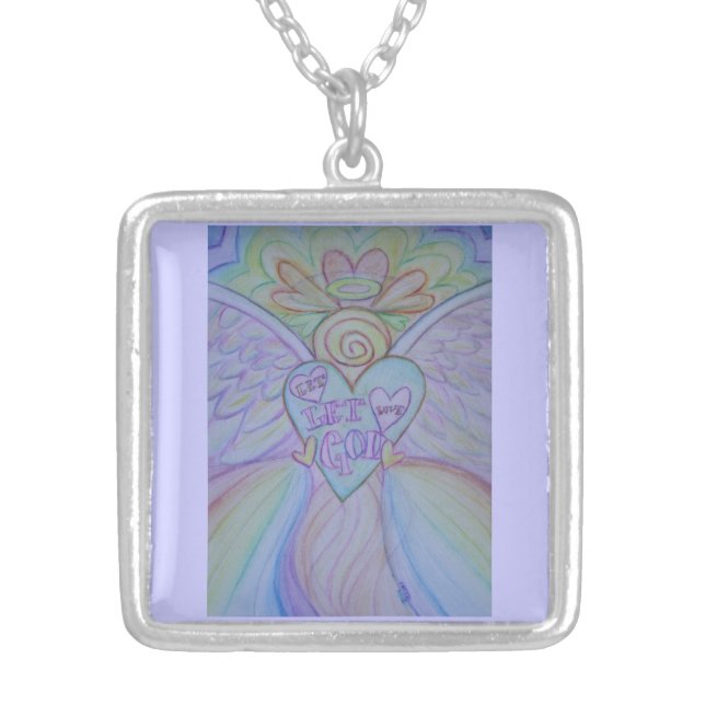 Let Love Guardian Angel Jewelry Charm Necklaces (Front)