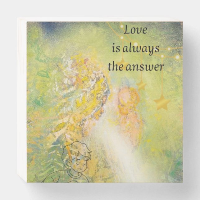 "Let love in" Wood Box Sign (Front Horizontal)