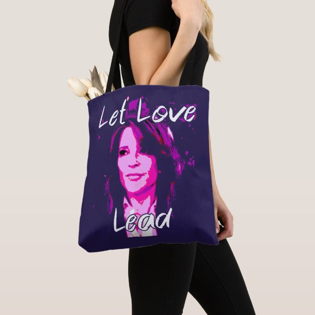 Let Love Lead - Marianne Williamson Tote Bag (Close Up)