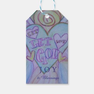 Let Love, Let God Angel Holiday Custom Gift Tags