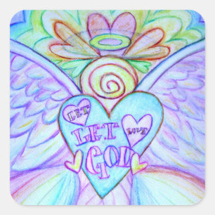 Let Love, Let God Guardian Angel Custom Stickers