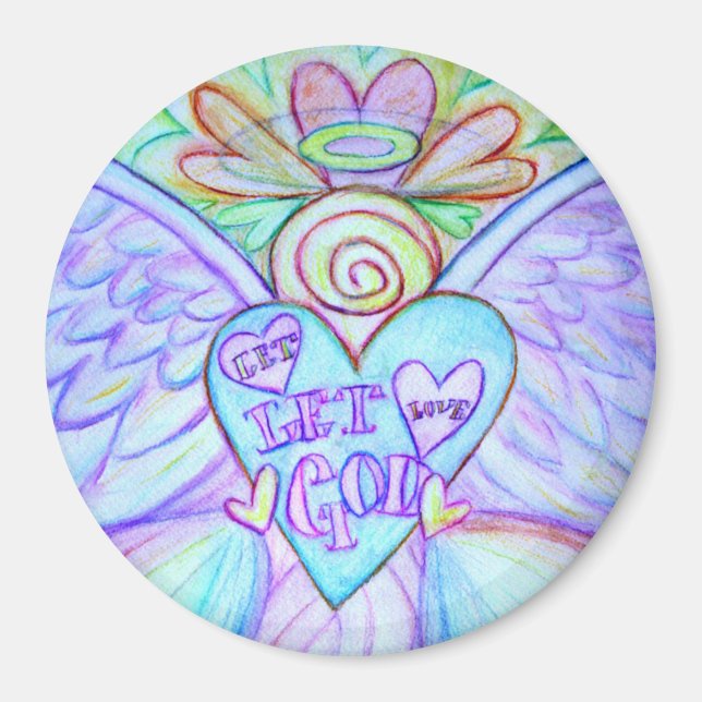 Let Love Let God Guardian Angel Magnet (Front)