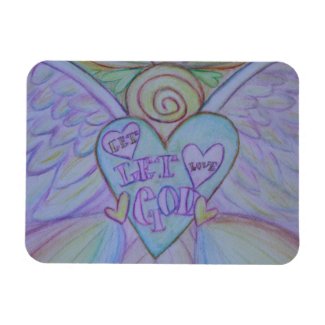 Let Love, Let God Rainbow Angel Magnet