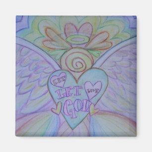 Let Love, Let God Rainbow Angel Magnet