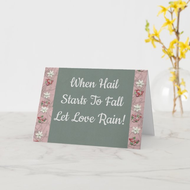 Let Love Rain! Card (Yellow Flower)