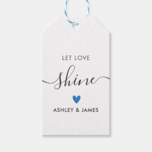Let Love Shine Wedding Gift Tag for Candle Favors