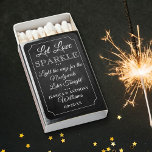 Let Love Sparkle Chalkboard Wedding Matchboxes<br><div class="desc">Celebrate in style with these trendy wedding favors. This design is easy to personalize with your special event wording and your guests will be thrilled when they see these fabulous matchboxes.</div>