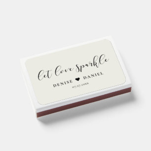 Let love sparkle Elegant design wedding favors Matchboxes