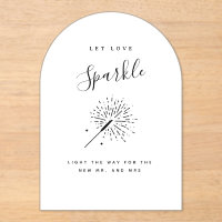 Let Love Sparkle Modern Minimalist Wedding 