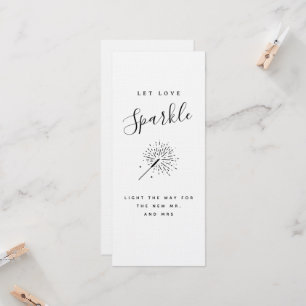 Let Love Sparkle Modern Minimalist Wedding  Invitation