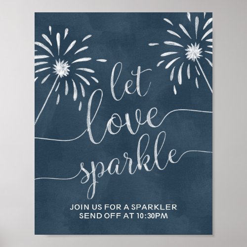 Let Love Sparkle Send Off Chalkboard Wedding Sign