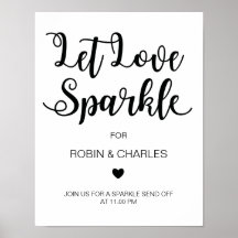 Let Love Sparkle Sign | Modern Calligraphy