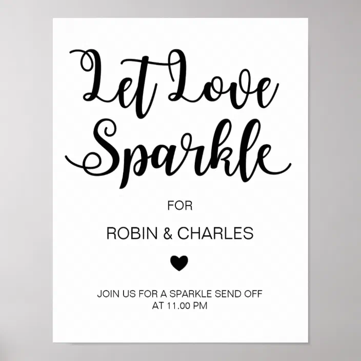 sweet table sign wedding sparkle oh snap Wedding signs let love sparkle sign 