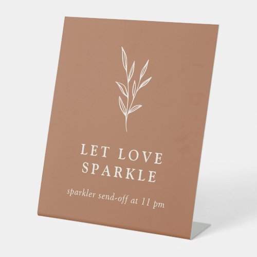 Let Love Sparkle Sparkler Send Off Pedestal Sign