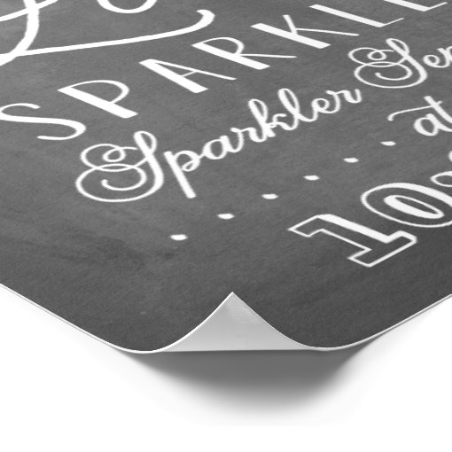 Let Love Sparkle | Sparkler Send Off Poster | Zazzle