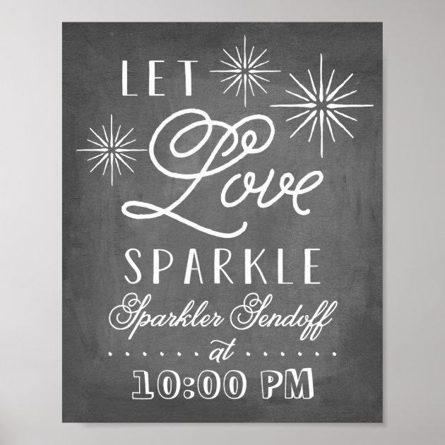 Let Love Sparkle | Sparkler Send Off Poster