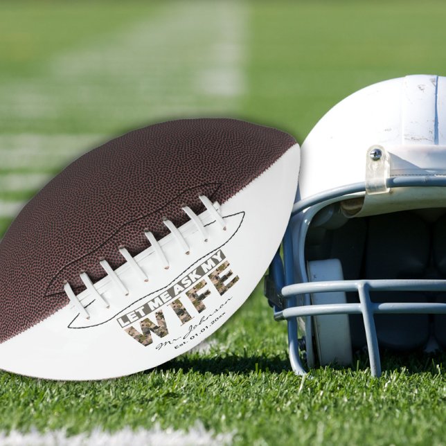 Let me ask my wife funny personalized football (Creator Uploaded)