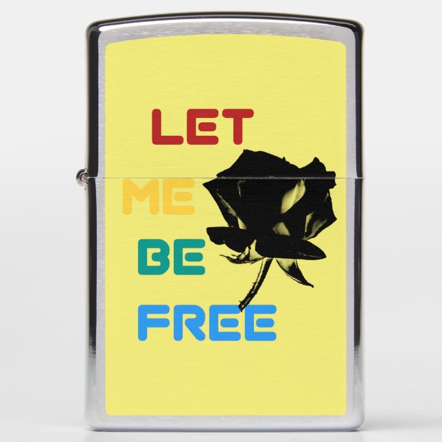 let me be free zippo lighter (Front)