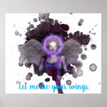 Let Me Be  Your Wings, Violet Guardian Angel Print at Zazzle