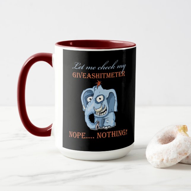 Let Me Check My GiveAShitMeter Mug (With Donut)
