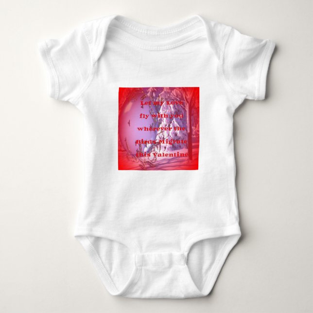 Let me fly with you to valentine.png baby bodysuit (Front)