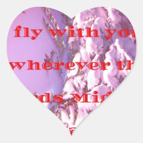 Let me fly with you to valentinepng heart sticker