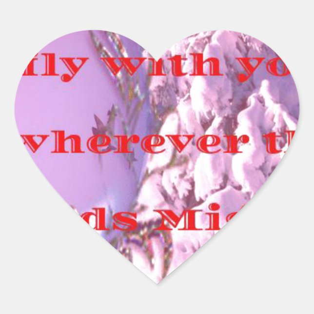 Let me fly with you to valentine.png heart sticker (Front)